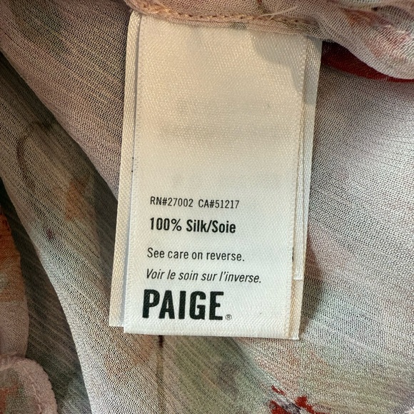 PAIGE Blush Floral Ruffle Blouse - Picture 9 of 9